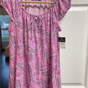 Ralph Lauren Pink Paisley Sleeveless Peasant Blouse